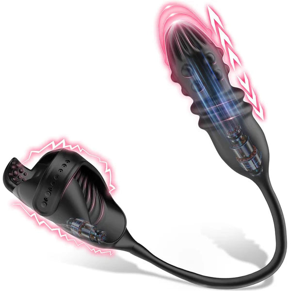VELUXXA - Thrusting & Vibrating Glans Trainer for Intense Penis and Anal Stimulation