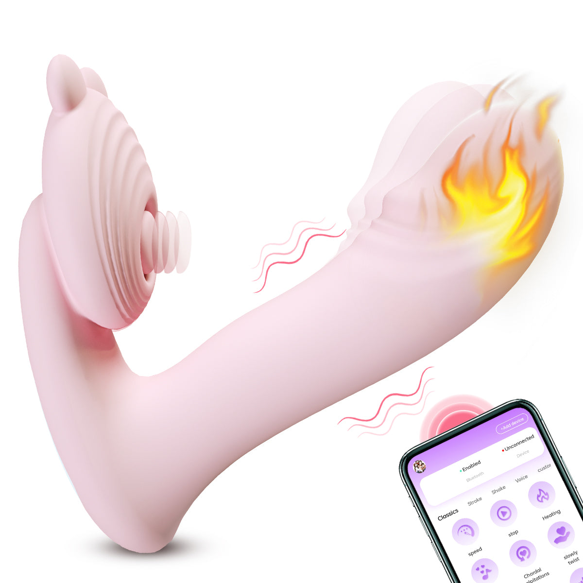 VELUXXA New remote app-controlled wireless charging wearable masturbato