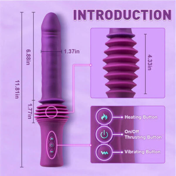 VELUXXA - Powerful 14.5 Inch Thrusting Dildo Machine 11.81 Inch