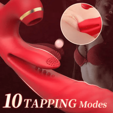 VELUXXA - 4 IN 1 Thrusting Vibrator with Licking, Vibration & Clit Tapping