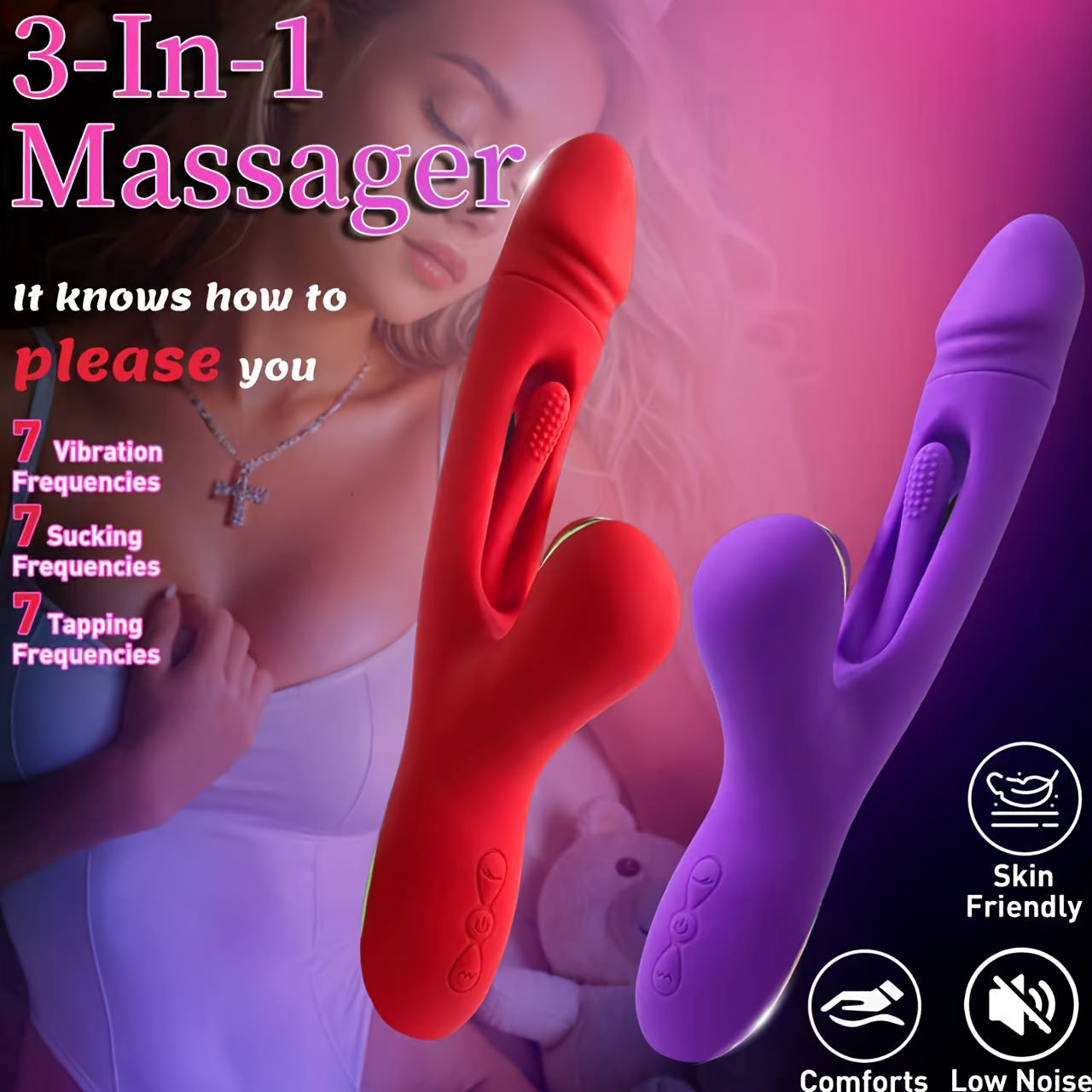 VELUXXA - 7 vibration modes - 3 ways to play - IPX7 waterproof