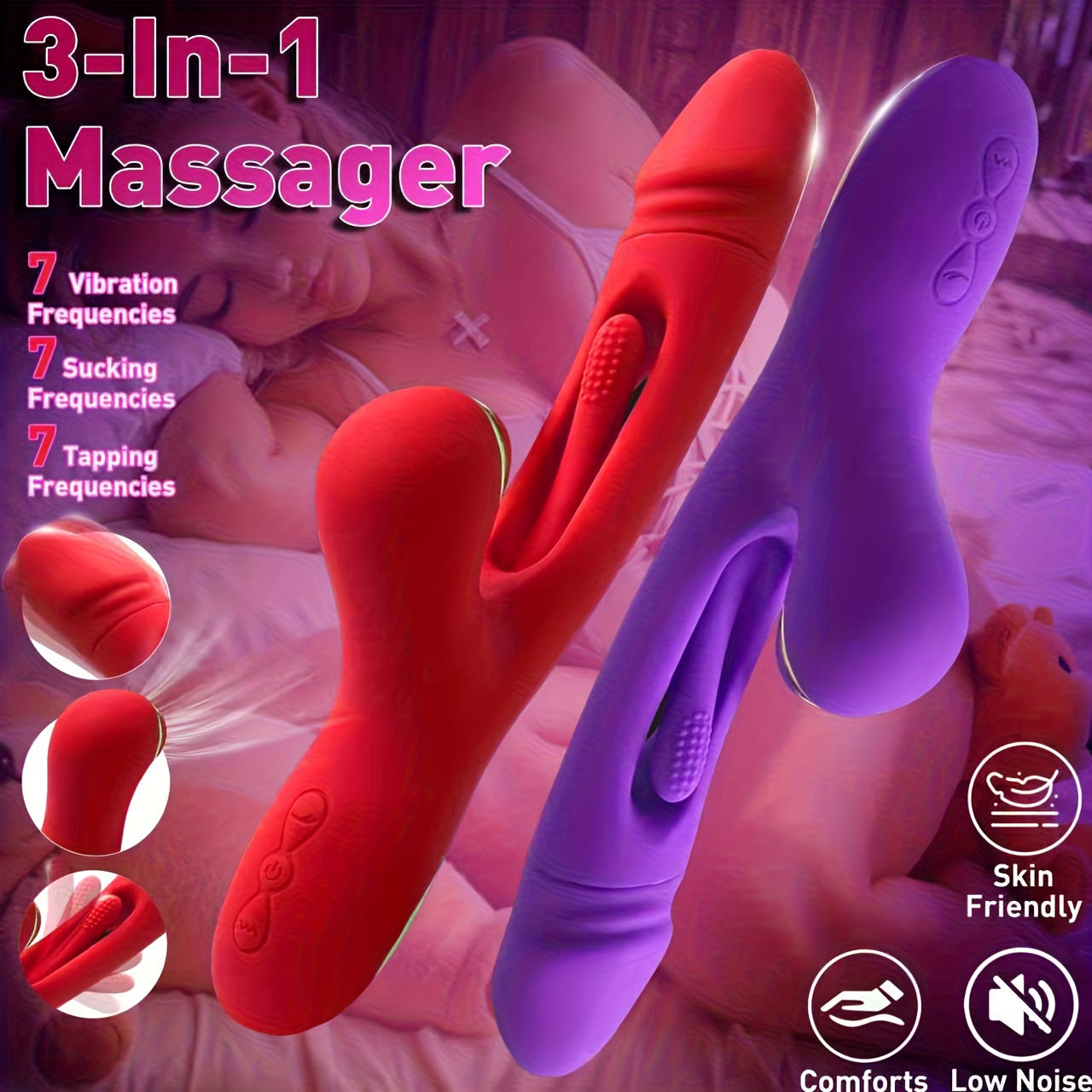 VELUXXA - 7 vibration modes - 3 ways to play - IPX7 waterproof