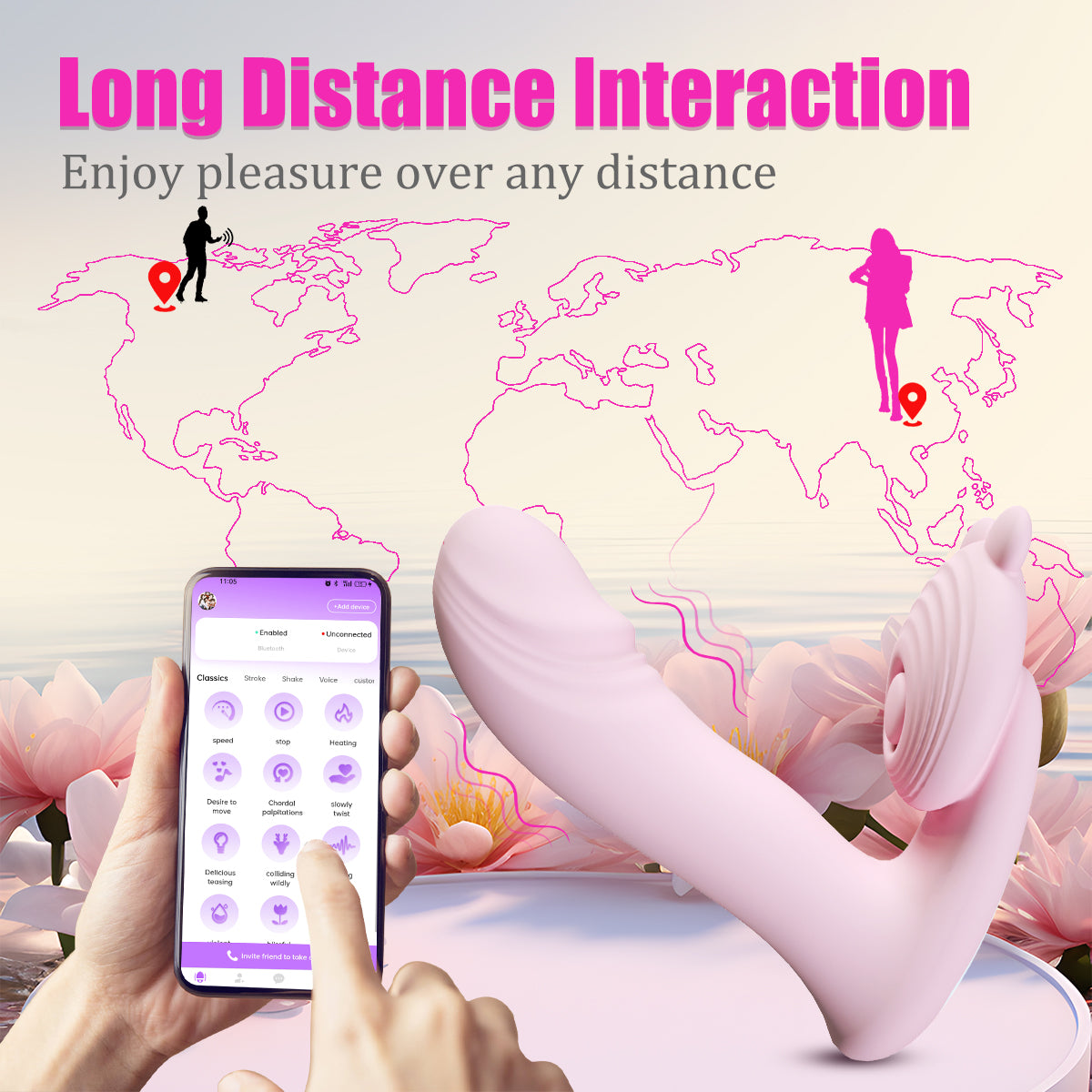 VELUXXA New remote app-controlled wireless charging wearable masturbato