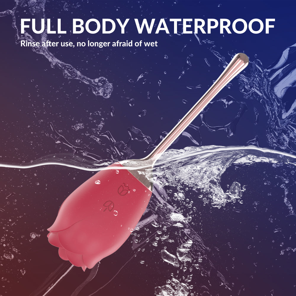 VELUXXA - Holiday Gift Rose Tongue Licking Vibrator