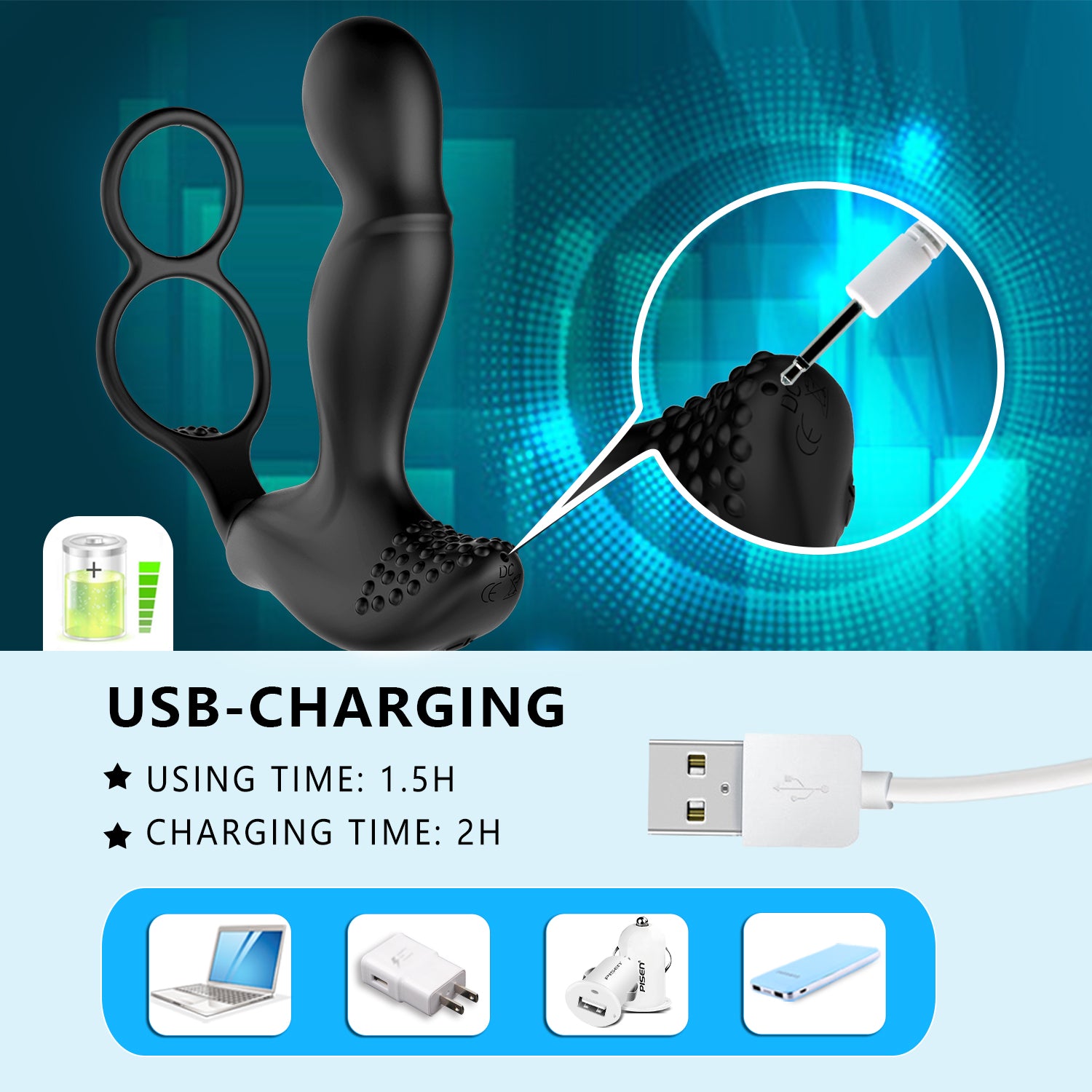 VELUXXA - Heated Lock Ring - Temperature Control for Men and Women