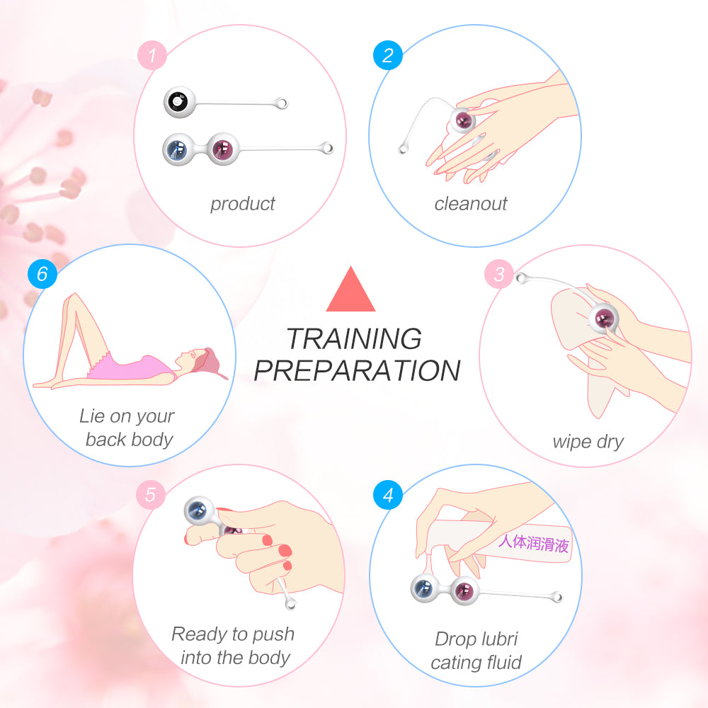 VELUXXA - Vaginal Dumbbells 5 Balls Remote Control Vibrating Private Health Trainer