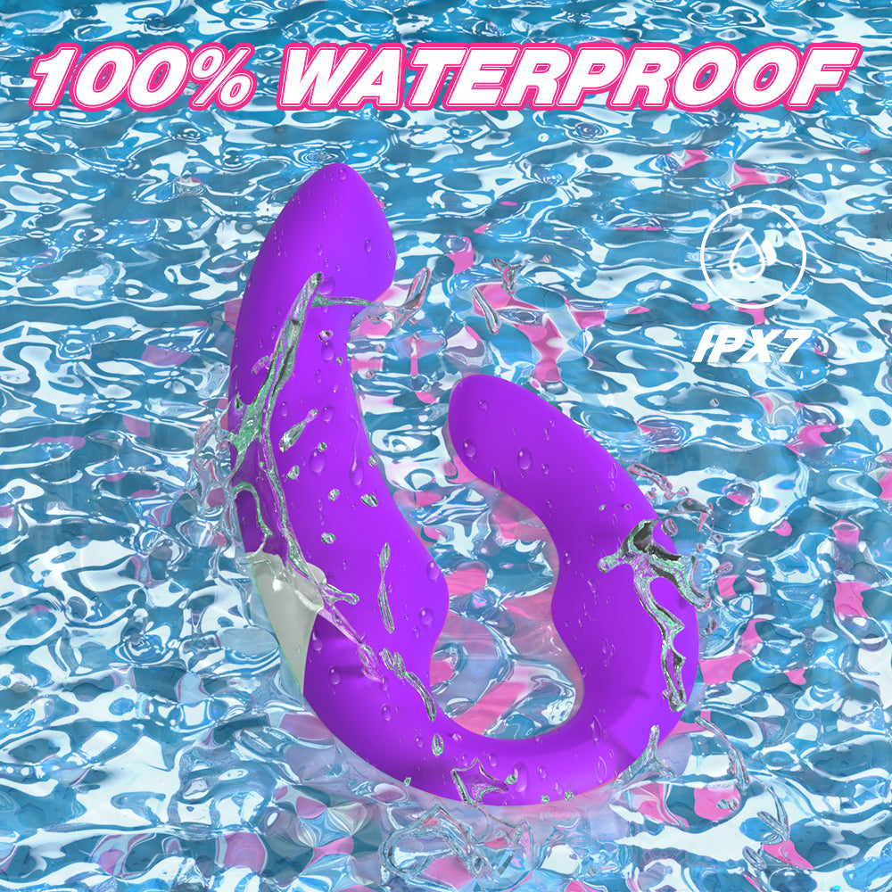 VELUXXA Lesbian remote control vibrator soft silicone double head pull stick female sex toys masturbator