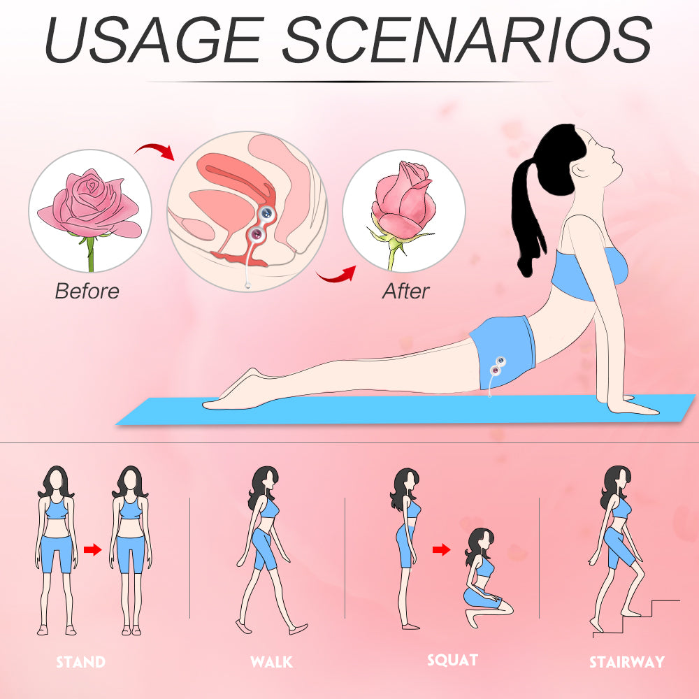 VELUXXA - Vaginal Dumbbells 5 Balls Remote Control Vibrating Private Health Trainer