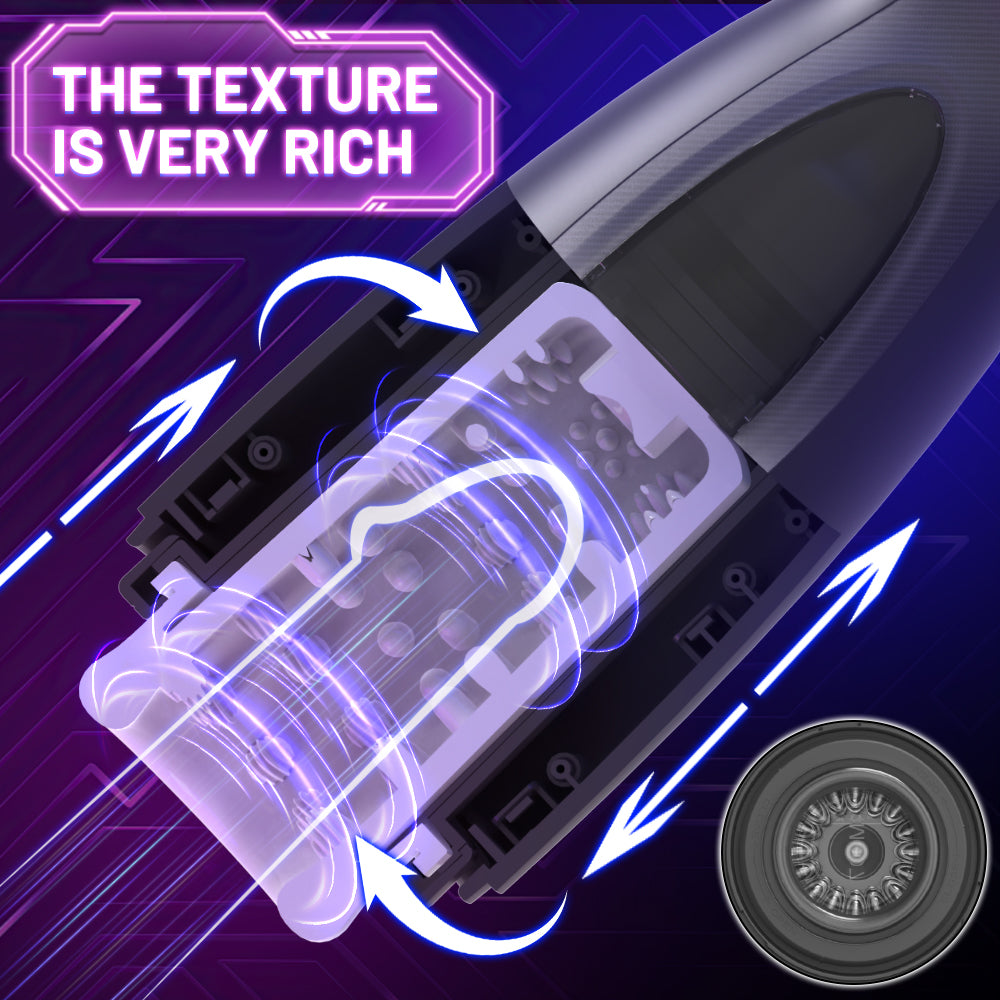Veluxxa Electric Auto Rotating Male Masturbator Cup - Premium Adult Toy