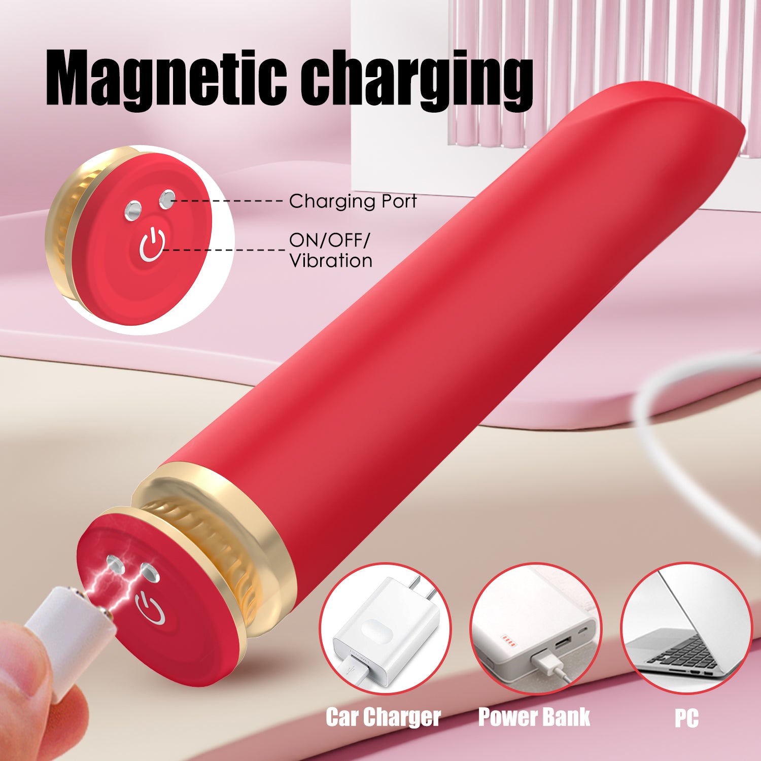 VELUXXA Premium Wireless Rechargeable Personal Wellness Device with 9 Vibration Modes