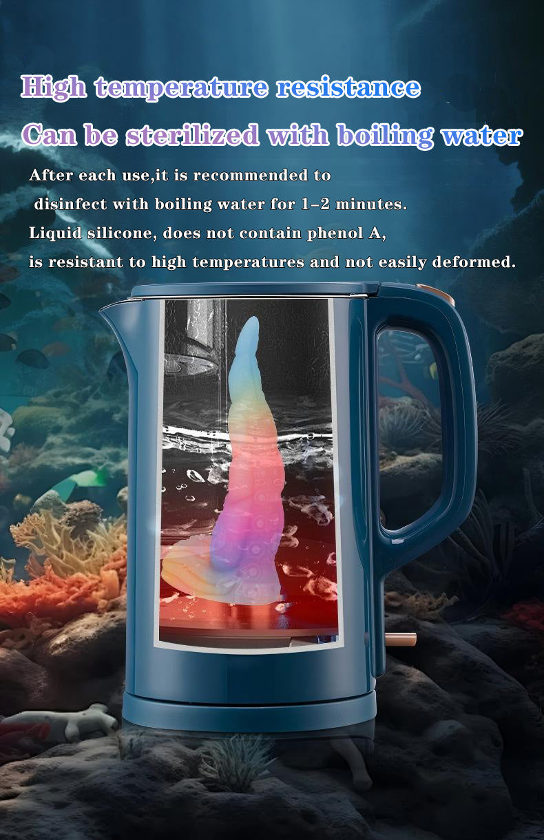 VELUXXA Glow-in-the-Dark Octopus Tail Anal Plug - Liquid Silicone Adult Toy