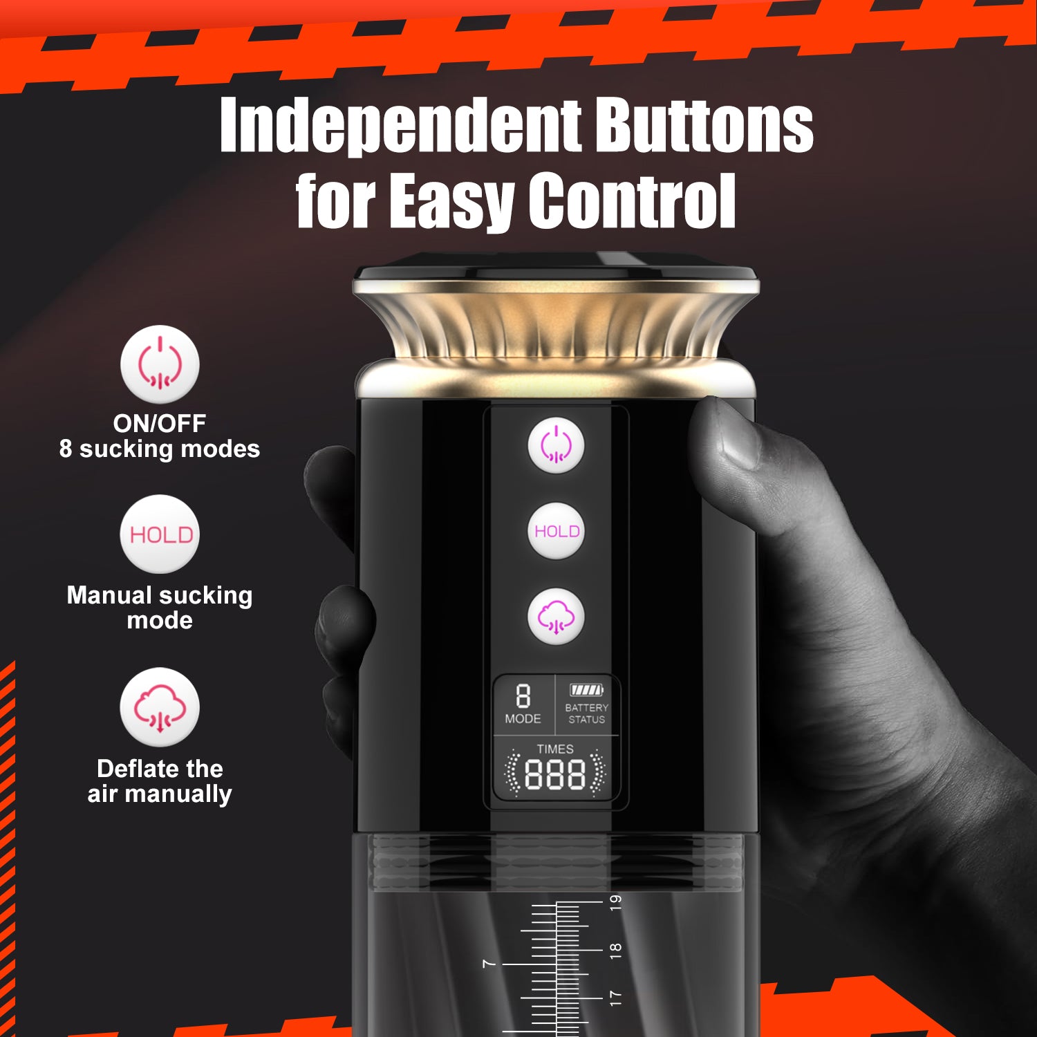 VELUXXA Smart Display Elektrisches Vakuum-Empfindlichkeitstrainingsgerät